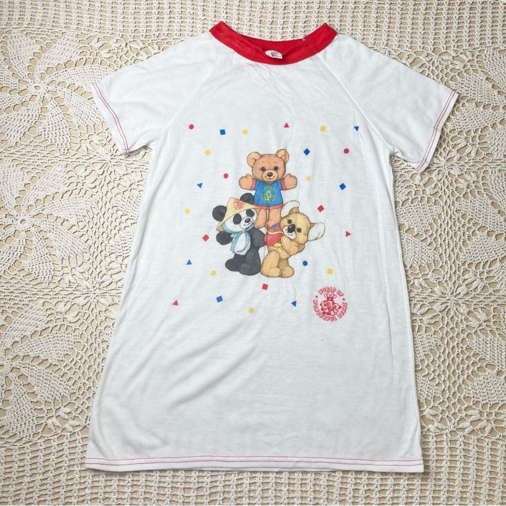 Vintage 1980s Avon Girls 10/12 Wonderful World of Bears Nightgown